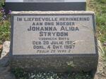 STRYDOM Johanna Alida previously BRITS born OLIVIER 1883-1967