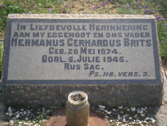 BRITS Hermanus Gerhardus 1874-1945