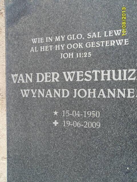 WESTHUIZEN Wynand Johannes, van der 1950-2009