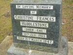 HUDDLESTONE Christine Frances nee COE 1905-1947