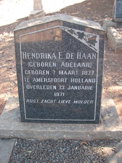 HAAN Hendrika E., de nee ADELAAR 1877-1971