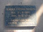 GROBLER Hendrik Fredrik 1880-1944