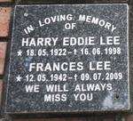 LEE Harry Eddie 1922-1998 & Frances Lee 1942-2009