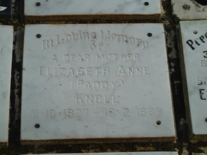 KNOLL Elizabeth Anne 1927-1989