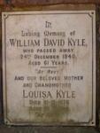 KYLE William David -1940 & Louisa -1976