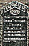 WESSELS Elsie Magrietha nee PIENAAR 1870-1929