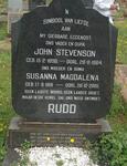 RUDD John Stevenson 1898-1964 & Susanna Magdalena 1919-2005