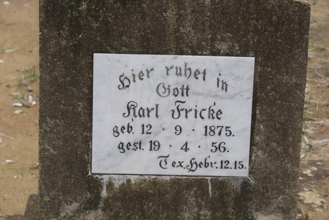 FRICKE Karl 1875-1956