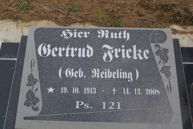 FRICKE Gertrud nee REIBELING 1913-2008