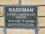 RADEMAN Daniël Christiaan Cronje 1955-2009
