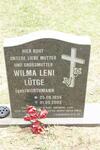 LÜTGE Wilma Leni nee WORTHMANN 1939-2003