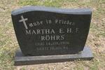 RÖHRS Martha E.H.F. 1906-??94
