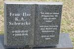 SCHWACKE Ilse K.A. 1920-2006