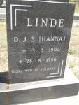 LINDE D.J S. 1902-1986