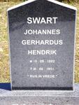 SWART Johannes Gerhardus Hendrik 1892-1951