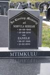 MTIMKULU Nomvula Mirriam 1948-2010 :: MTIMKULU Zanele 1996-2013