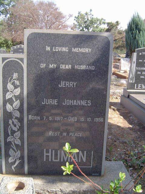 HUMAN Jerry Jurie Johannes 1917-1956