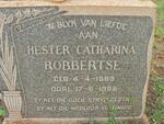 ROBBERTSE Hester Catharina 1889-1958