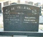 VILLIERS Louis Phillippus, de 1898-1966 & Phillippina Wilhelmina 1893-1986