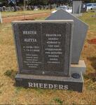 RHEEDERS Hester Aletta 1951-2002
