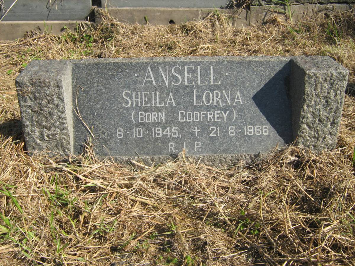 ANSELL Sheila Lorna nee GODFREY 1945-1966