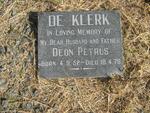 KLERK Deon Petrus, de 1952-1979