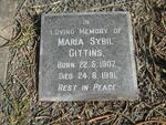 GITTINS Maria Sybil 1907-1991