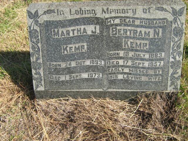 KEMP Bertram N. 1883-1957 & Martha J. 1893-1973