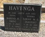 HAVENGA Barend H. 1910-1992 & Sarah M.G. 1921-1984