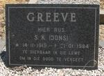 GREEVE S.K. 1919-1984