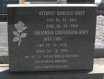 BATT Sydney Harold 1915-1993 & Johanna Catherina UYS 1918-1994