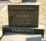PARSONS Elaine 1895-1982