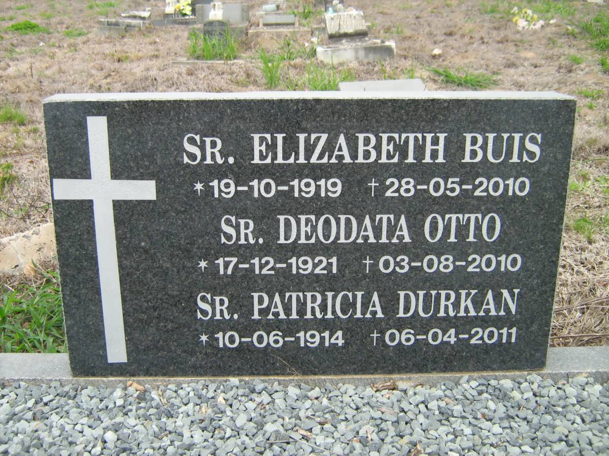 BUIS Elizabeth 1919-2010 :: OTTO Deodata 1921-2010 :: DURKAN Patricia 1914-2011