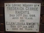 KNIGHTS Frederick George -1955 & Ellen Louisa -1967