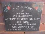 KING Andrew Charles Stanley 1906-1969 & Avis Yvonne 1918-1996