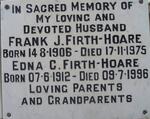 HOARE Frank J., Firth 1906-1975 & Edna C. 1912-1996