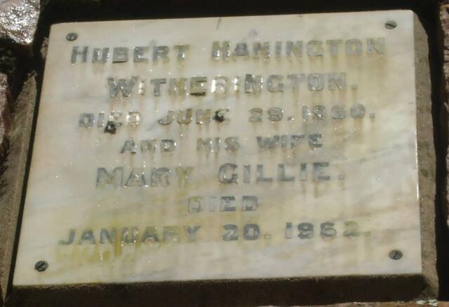 WITHERINGTON Hubert Hanington -1960 & Mary Gillie -1962