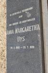 UYS Anna Margaretha 1893-1978