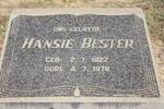 BESTER Hansie 1922-1978