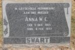 SWART Anna W.C. 1905-1977