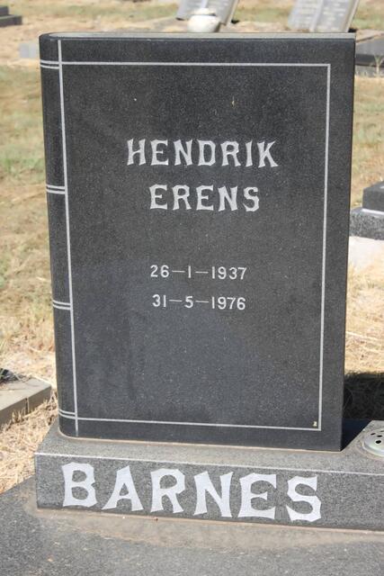 BARNES Hendrik Erens 1937-1976
