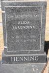 HENNING Alida Barendina 1922-1976