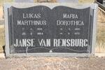 RENSBURG Lukas Marthinus, Janse van 1906-1984 & Maria Dorothea 1905-1973