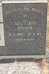 RAYNER Ada Edith 1889-1971