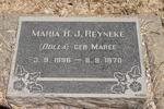 REYNECKE Maria H.J. nee MAREE 1896-1970