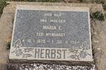 HERBST Maria E. nee MYNHARDT 1875-1954