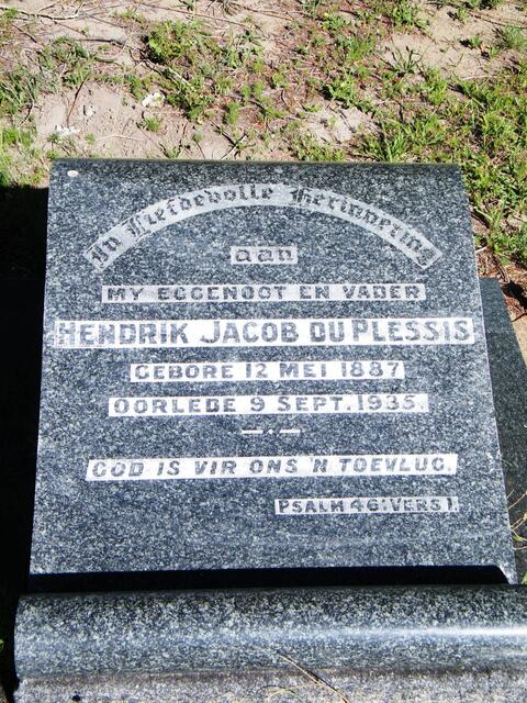 PLESSIS Hendrik Jacob, du 1887-1935