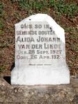 LINDE Alida Johanna, van der 1927-1928