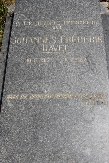 DAVEL Johannes Frederik 1912-1967