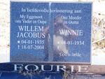 FOURIE Willem Jacobus 1935-2004 & Winnie 1934-